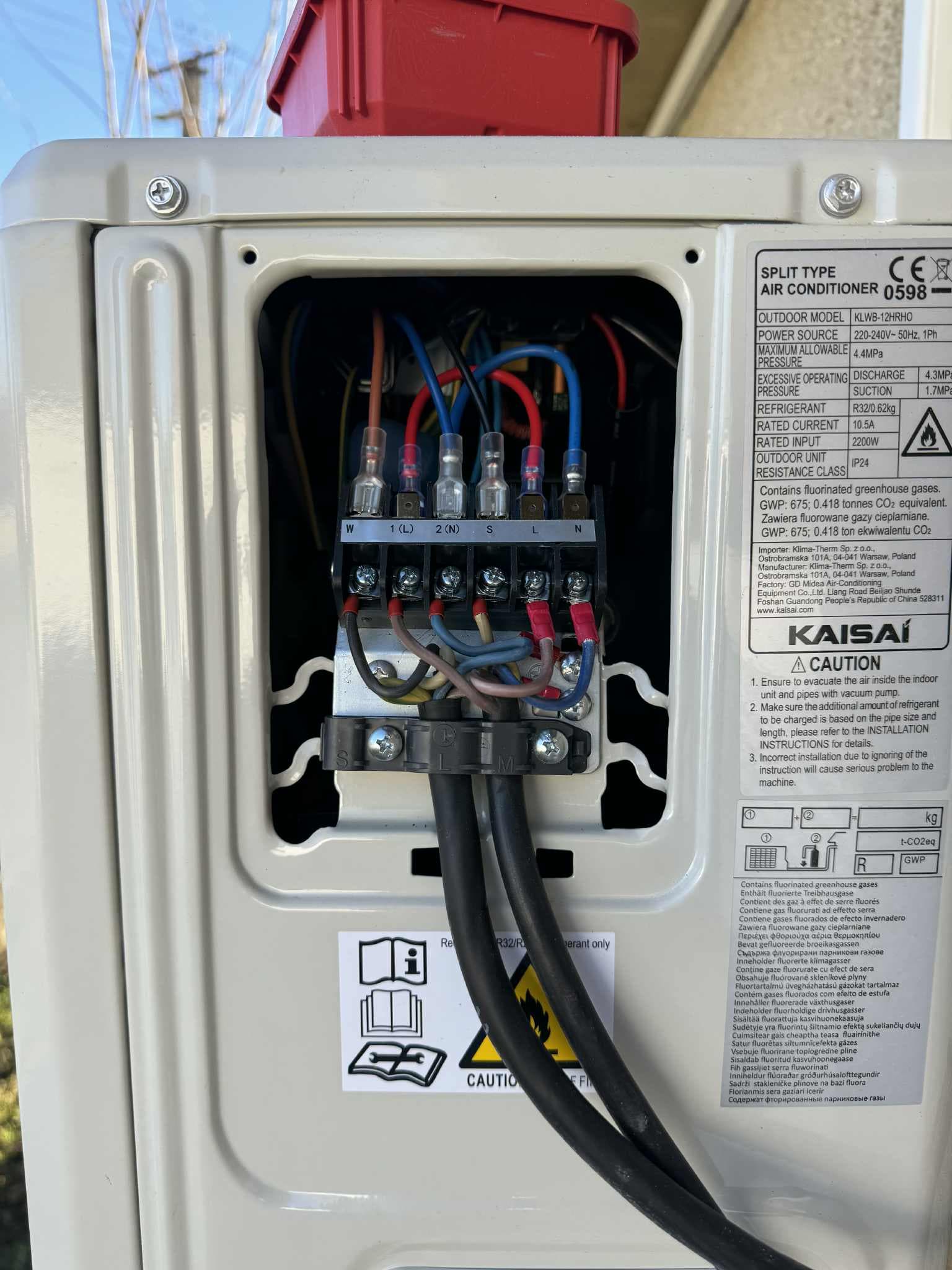 Klíma bekötése Klíma bekötése